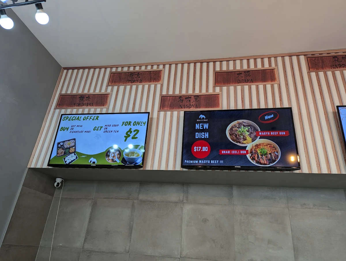 Menu, Rice & Nori Canberra