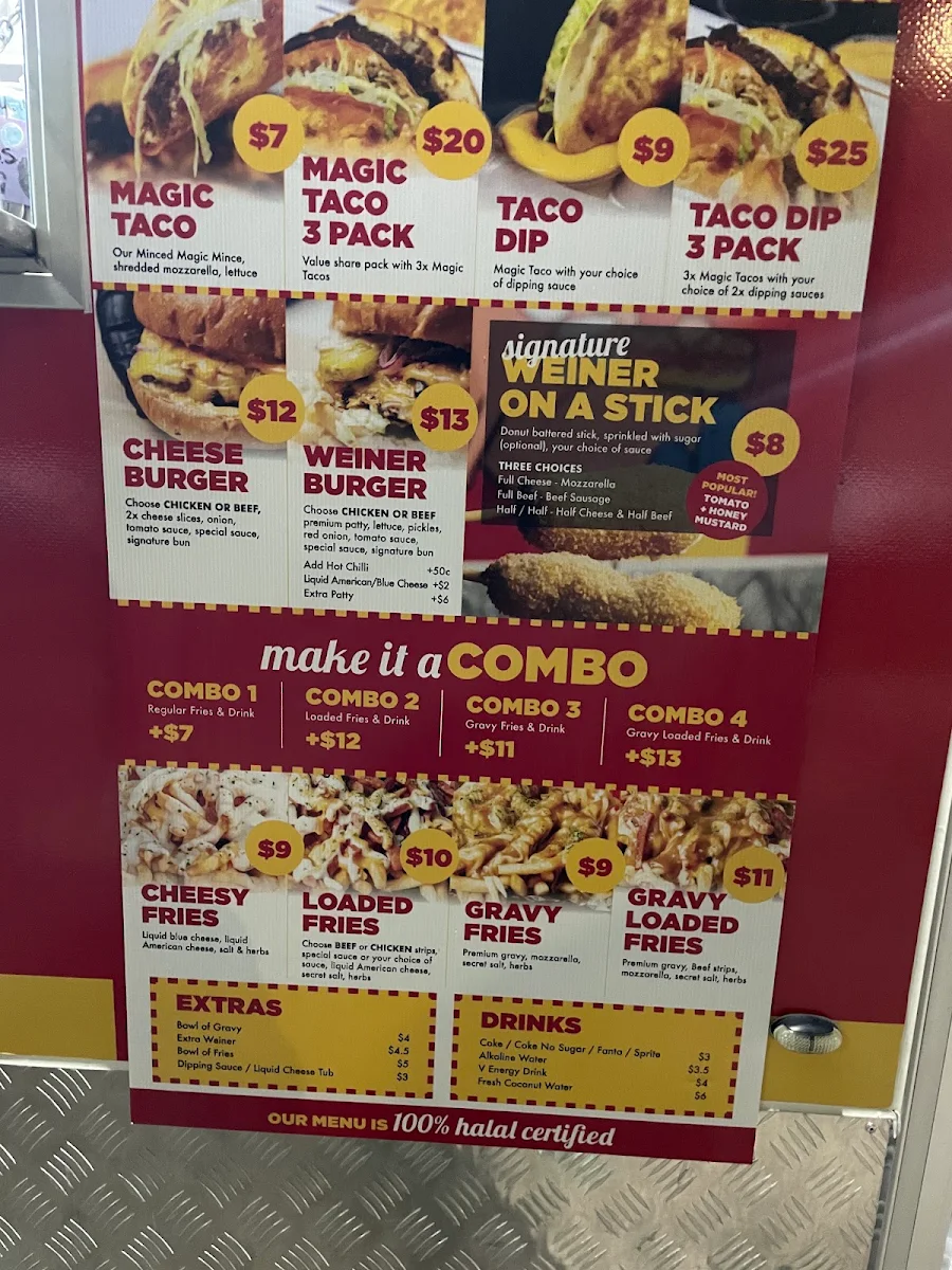 Menu, Little Weiner Bankstown