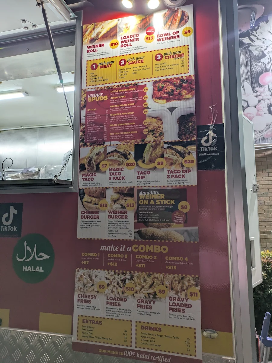Menu, Little Weiner Bankstown
