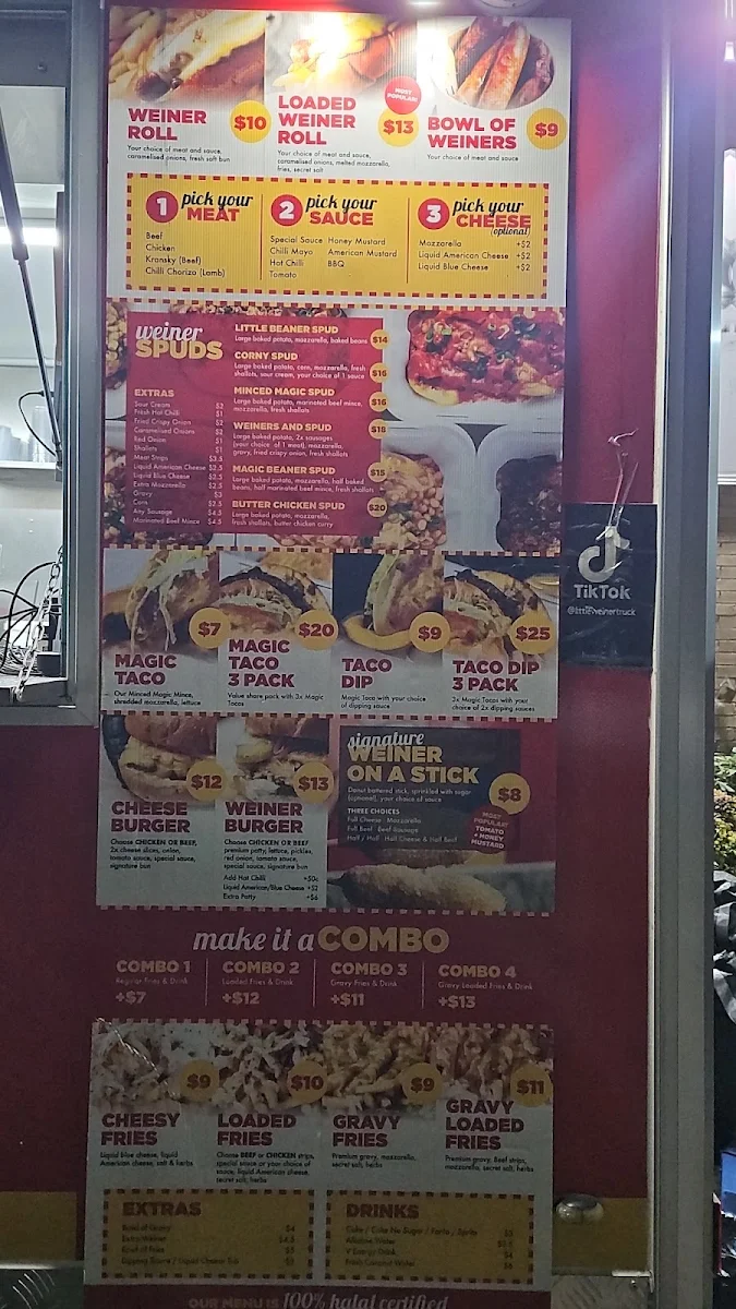 Menu, Little Weiner Bankstown