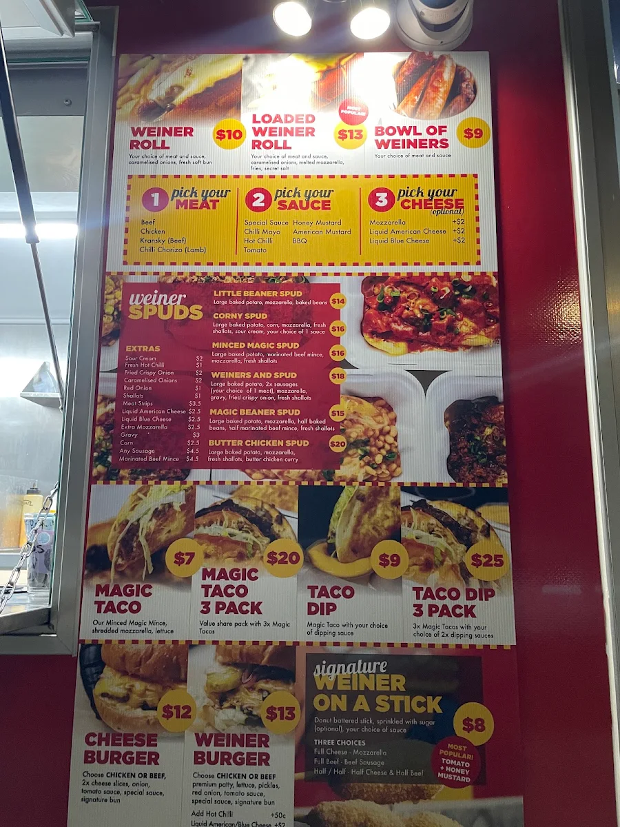 Menu, Little Weiner Bankstown