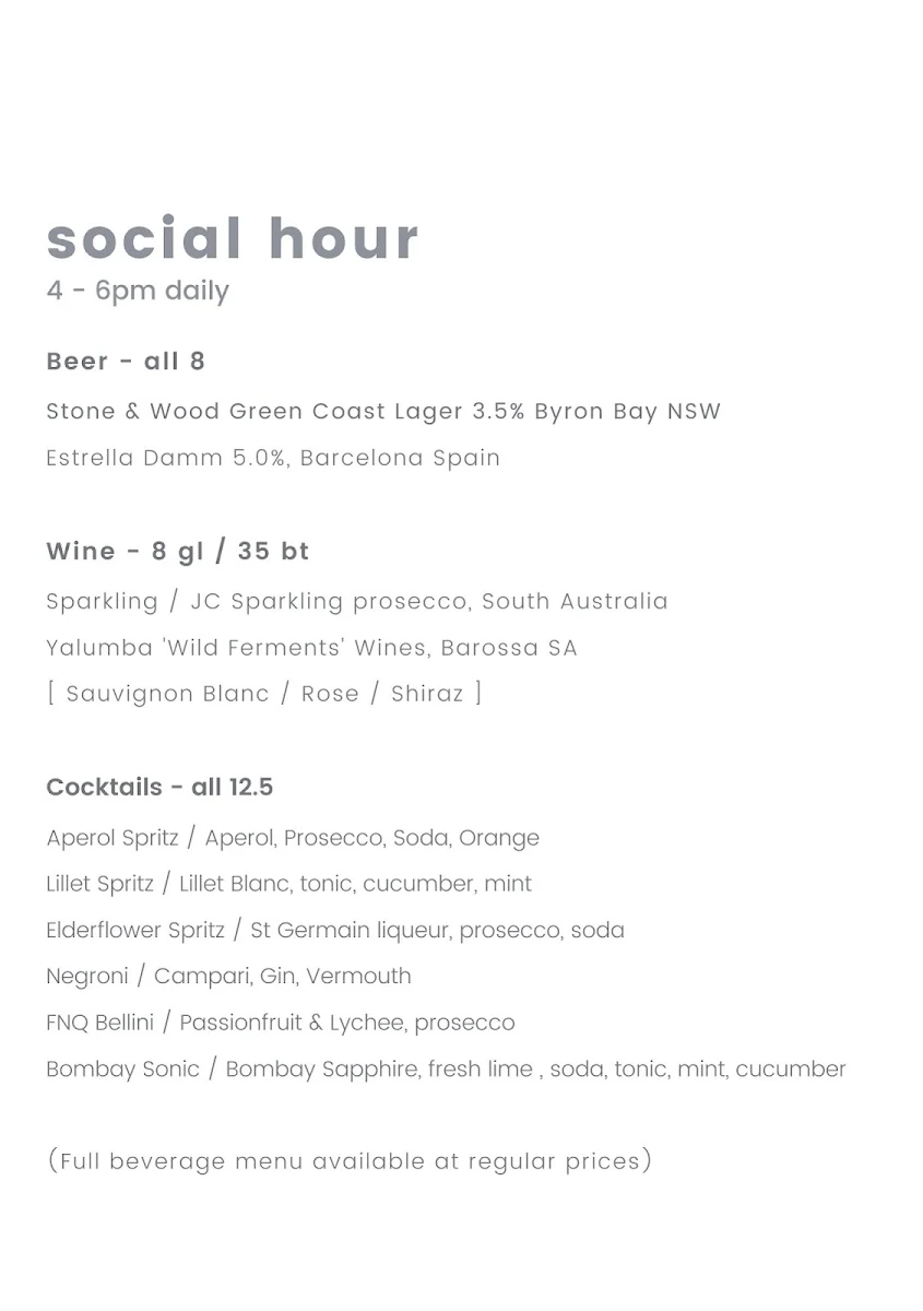 Menu, Harrisons by Spencer Patrick
