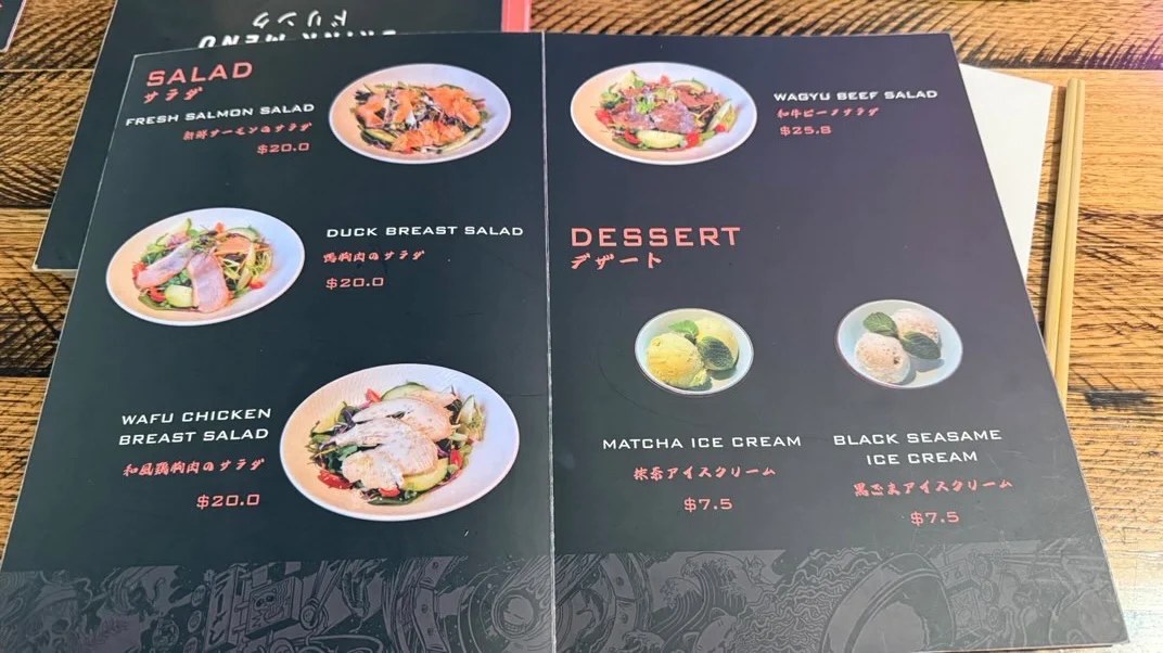Menu, Ryumon Japanese Kitchen & Bar