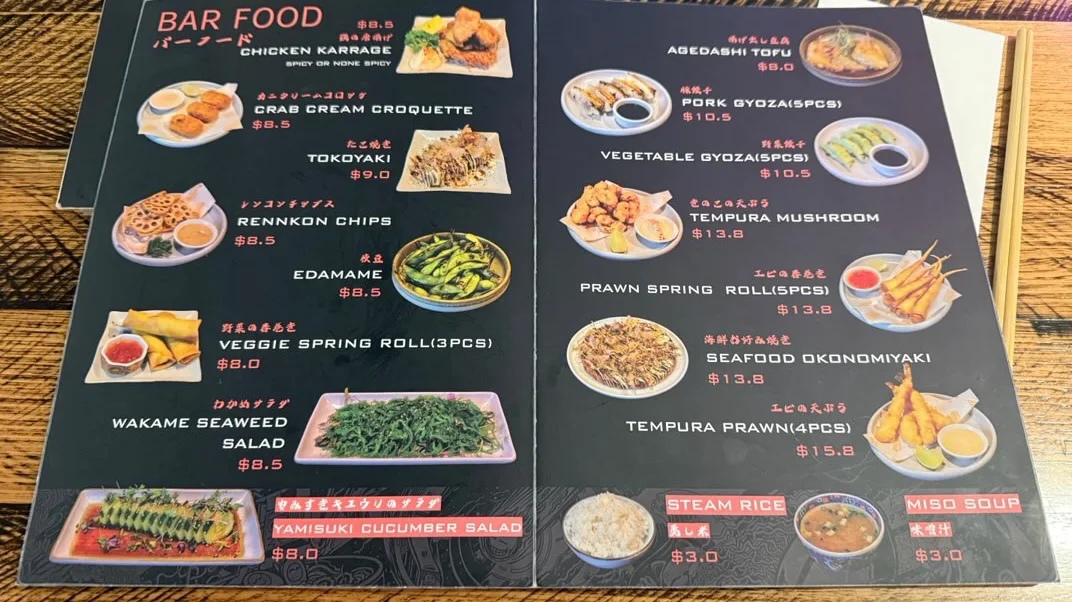Menu, Ryumon Japanese Kitchen & Bar