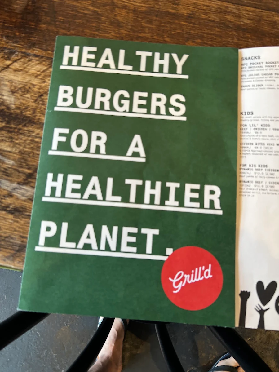 Menu, Grill'd Burgers - Elsternwick