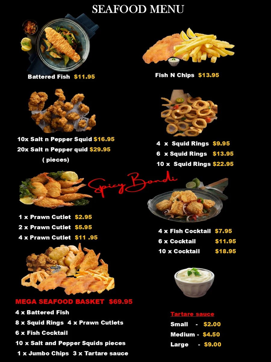 Menu, Spicy BONDI