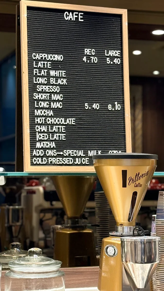 Menu, Lobby Cafe