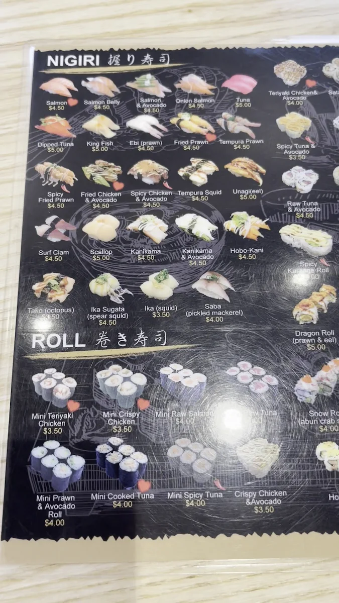 Menu, Jinsan Sushi Express - Arndale