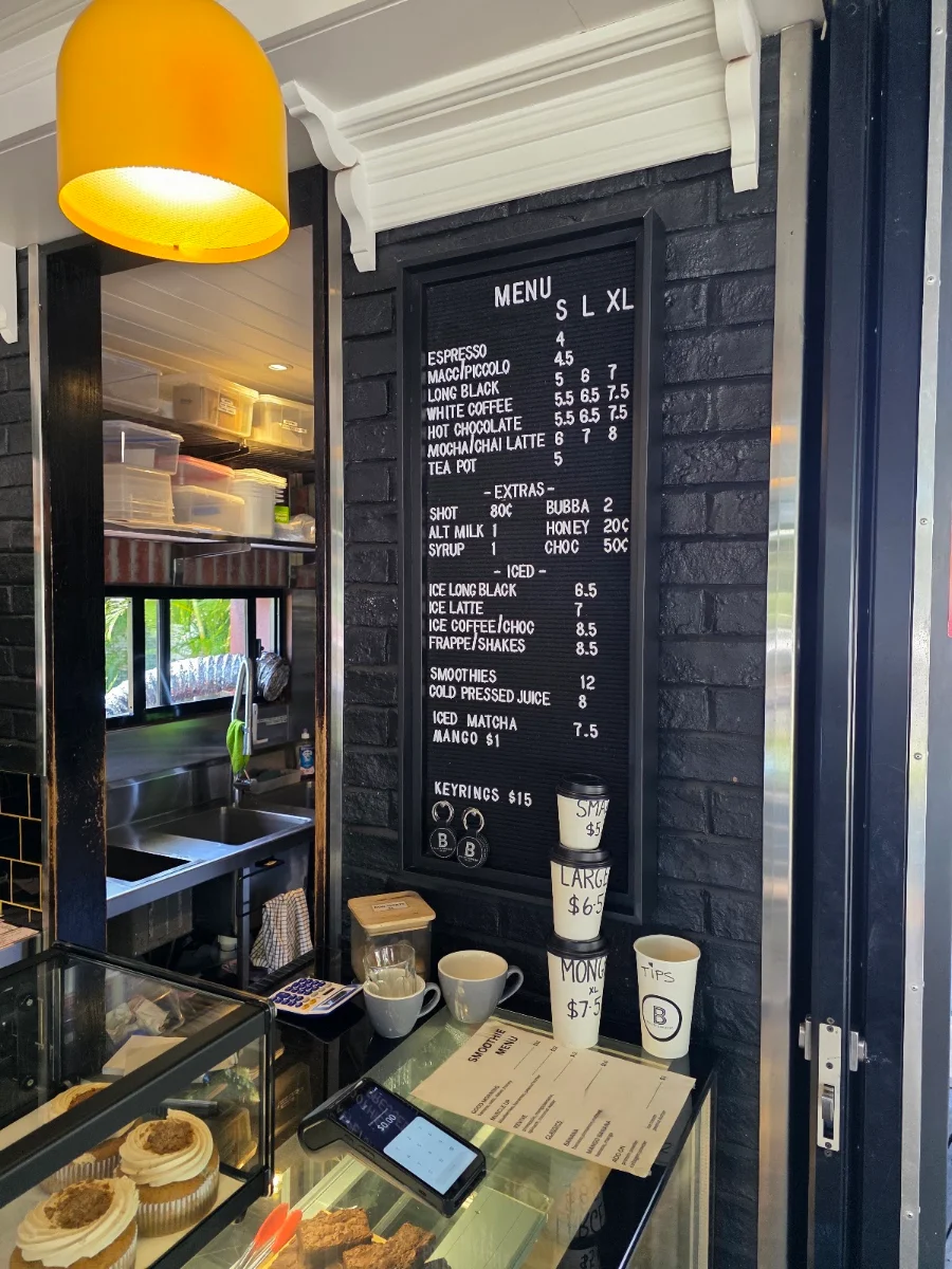 Menu, Bullitt Espresso Van