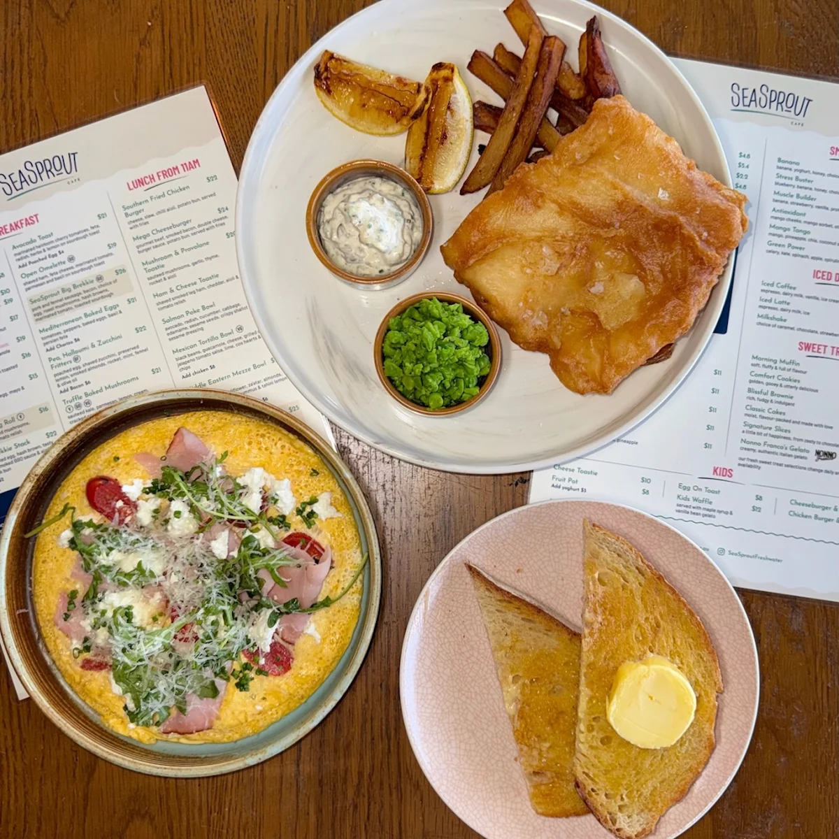 Menu, SeaSprout Cafe & Restaurant Freshwater