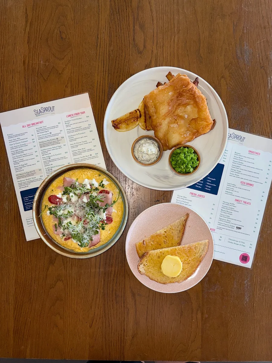 Menu, SeaSprout Cafe & Restaurant Freshwater