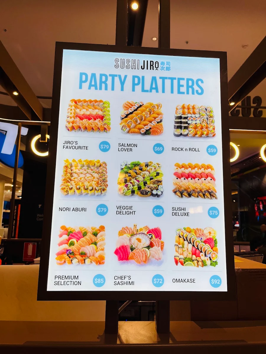 Menu, Sushi Jiro Express Chadstone