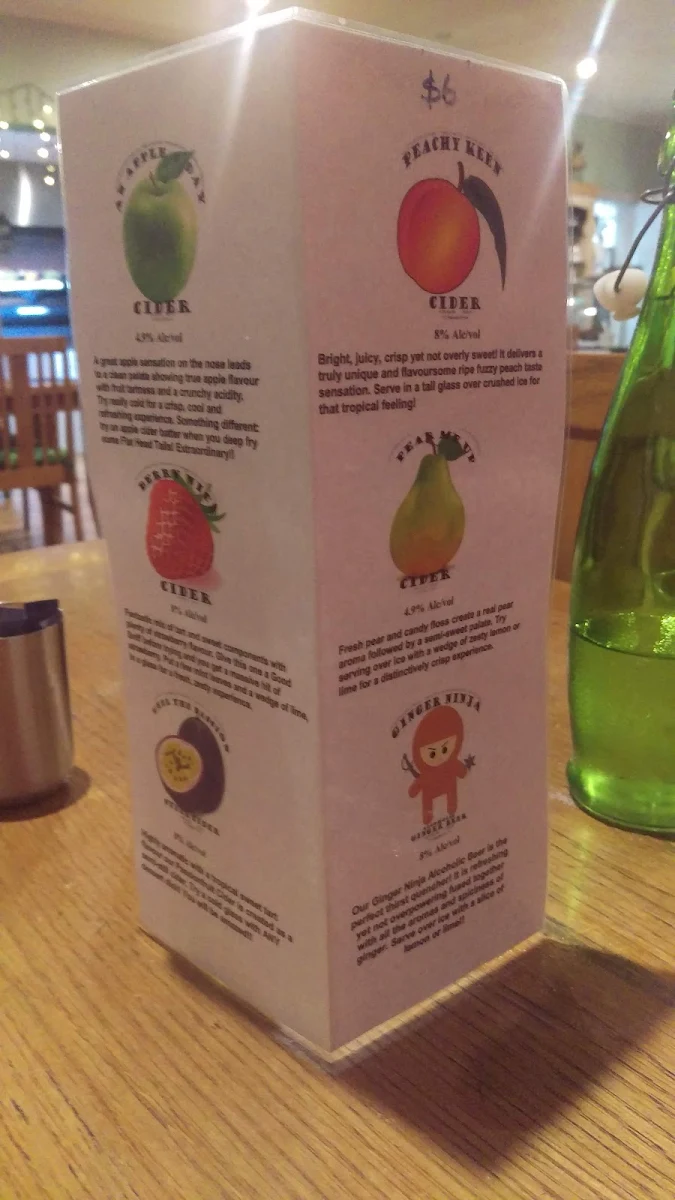 Menu, CappaRossi's