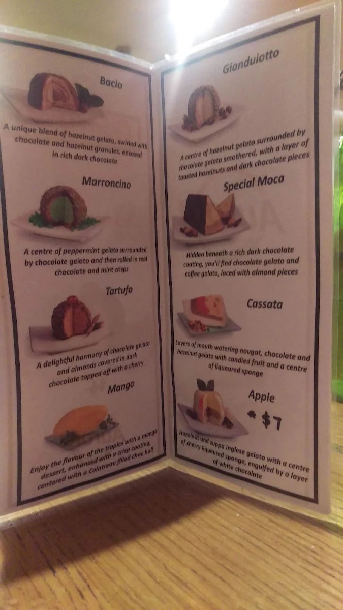Menu, CappaRossi's