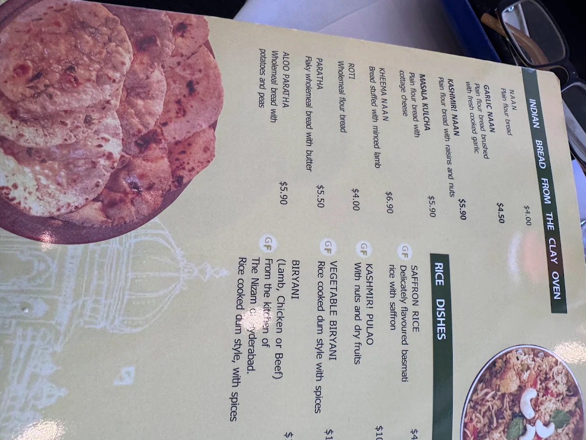 Menu, Zaika Indian Restaurant