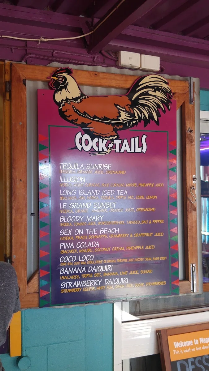 Menu, Noodies on the Beach