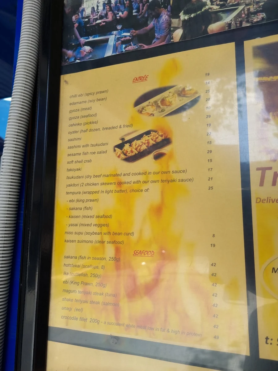 Menu, Hisshou Teppanyaki - Sydney