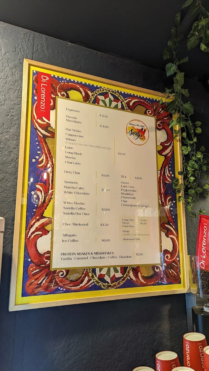 Menu, Sicily Vibes