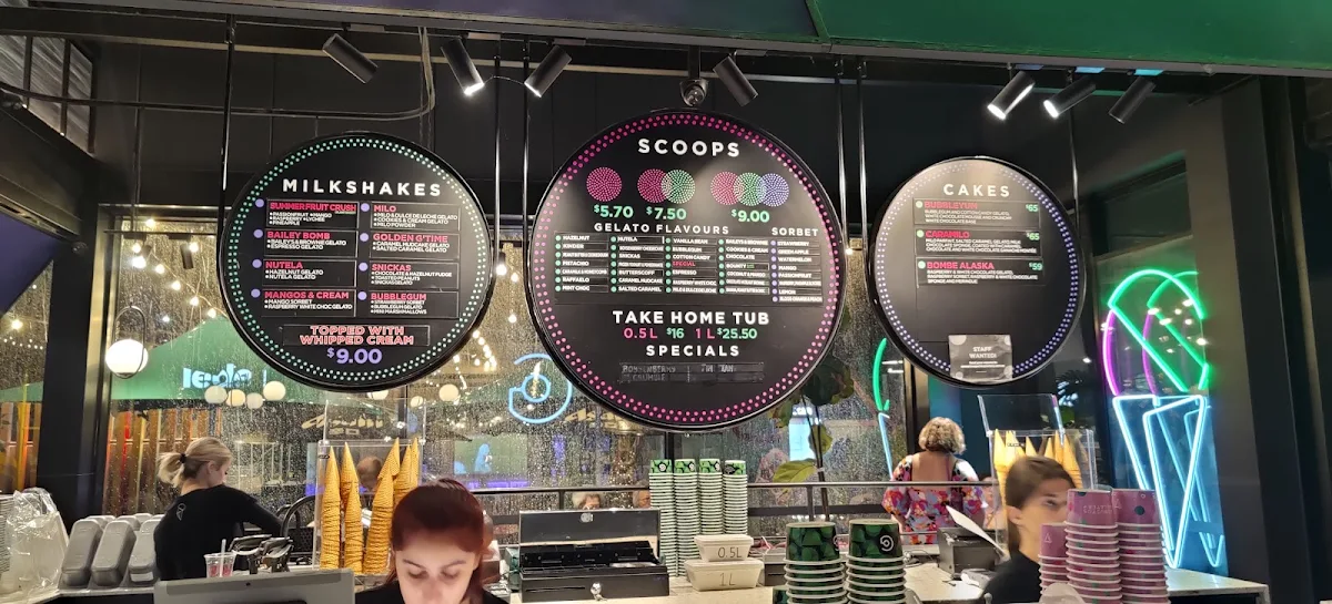 Menu, Augustus Gelatery - Doncaster