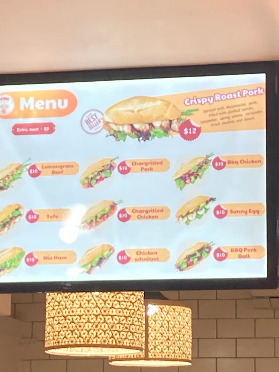 Menu, Yum Banh Mi