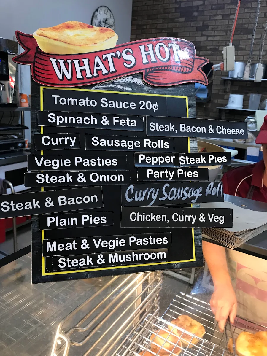 Menu, Halls Gap Bakery