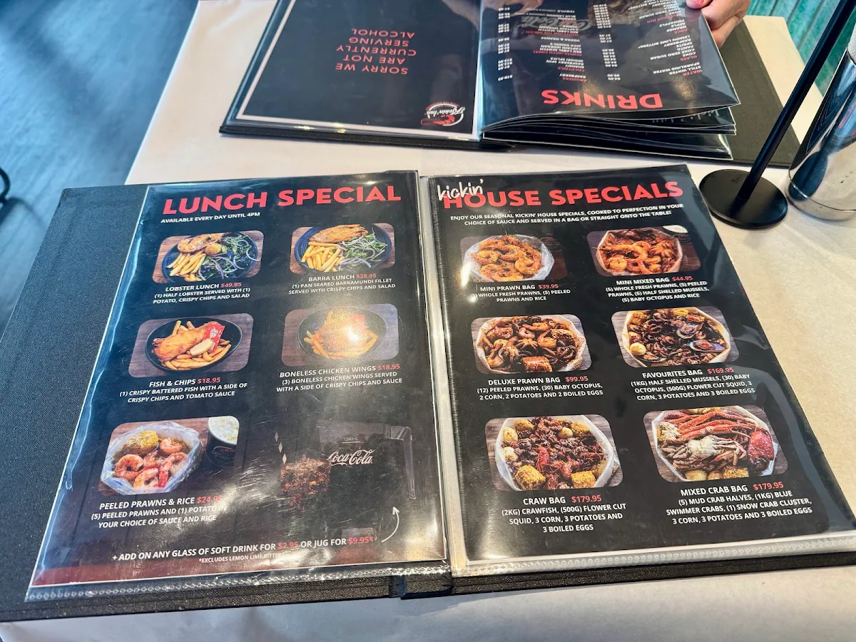 Menu, Kickin'Inn Ipswich