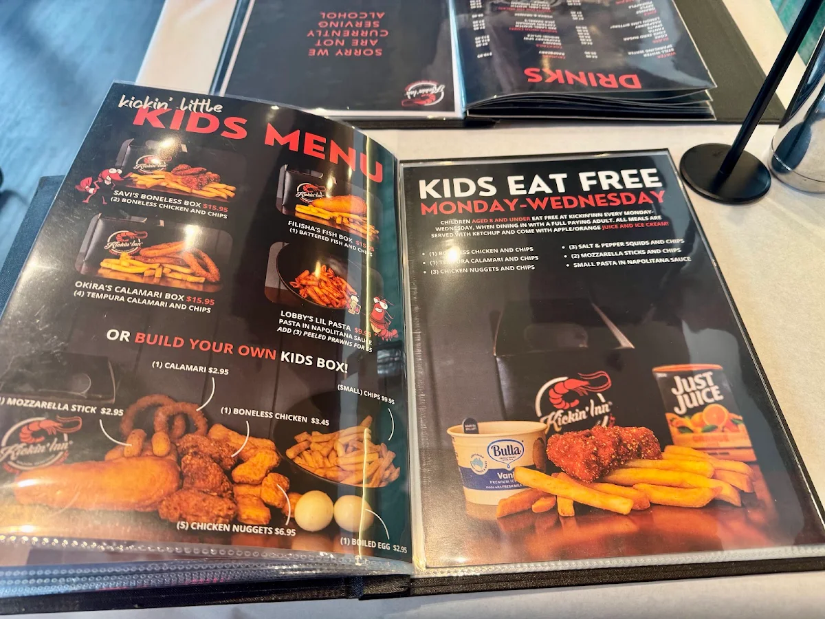 Menu, Kickin'Inn Ipswich