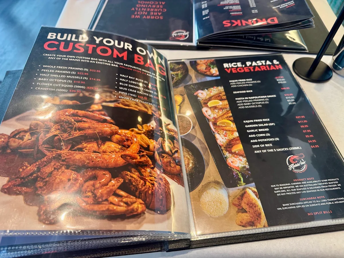 Menu, Kickin'Inn Ipswich