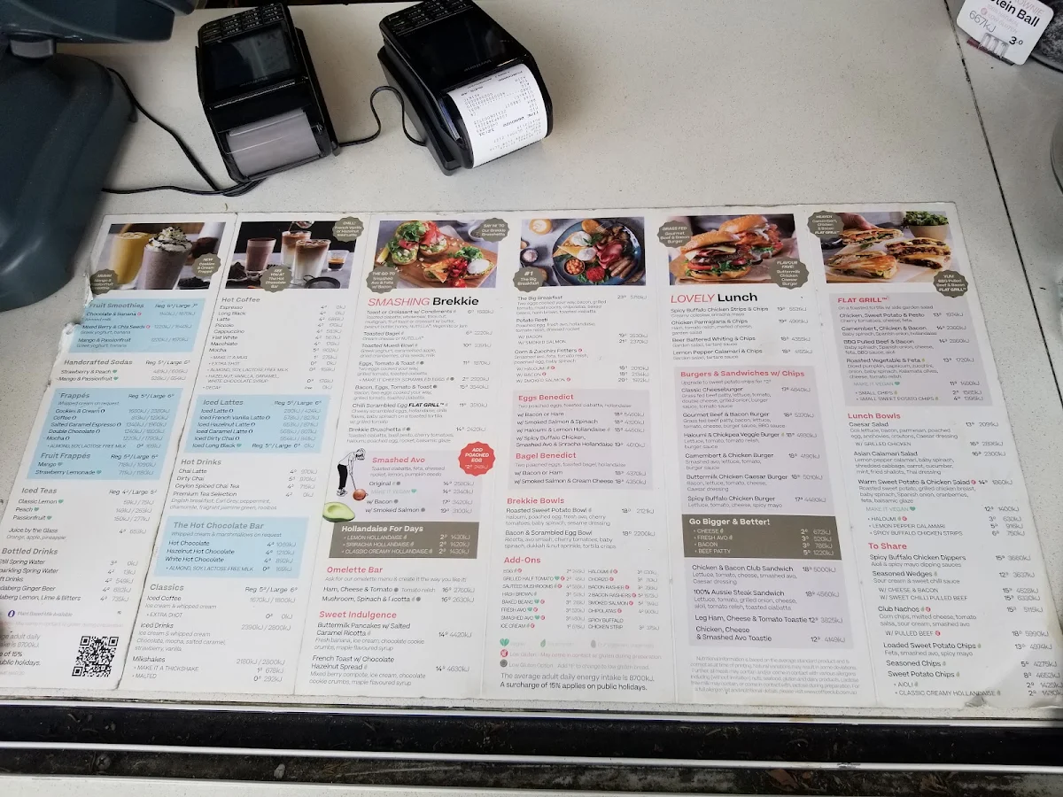Menu, The Coffee Club