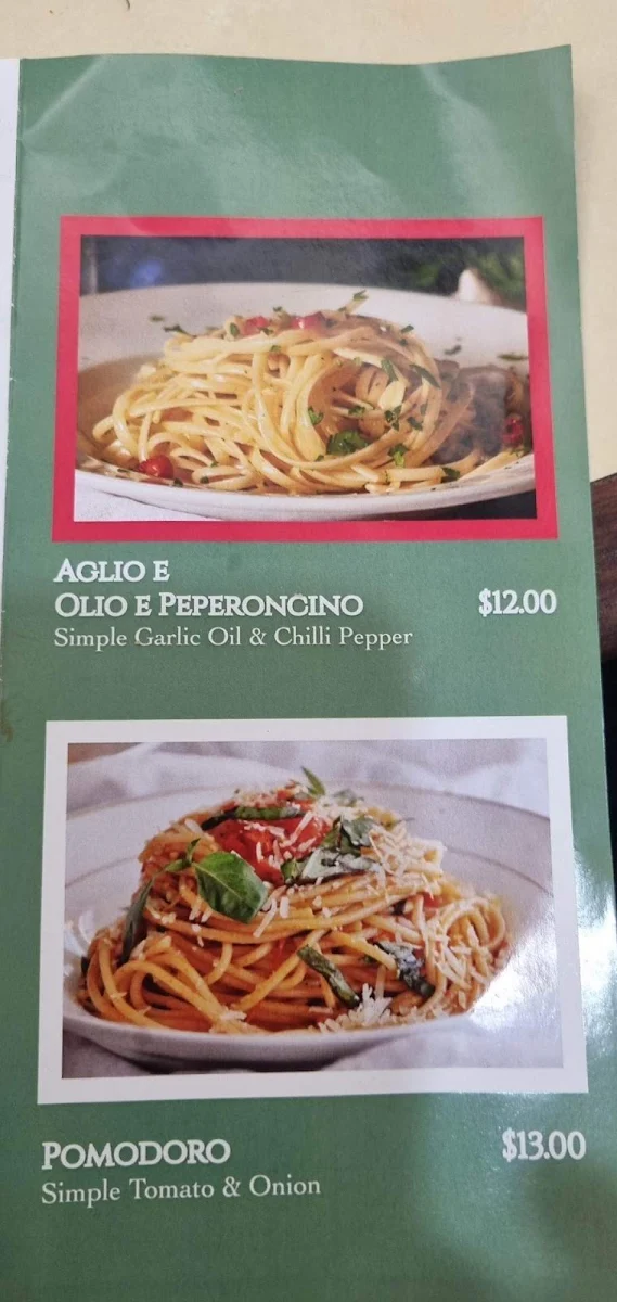Menu, La Cucina Della Pasta