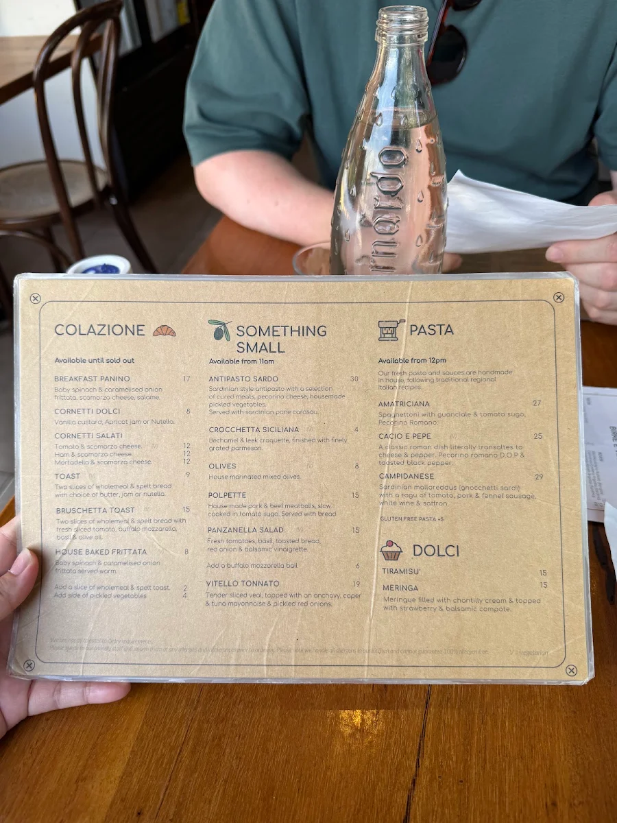 Menu, Pausa Pranzo