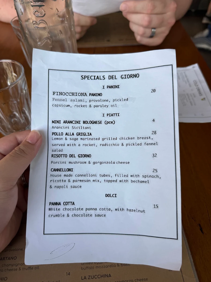 Menu, Pausa Pranzo