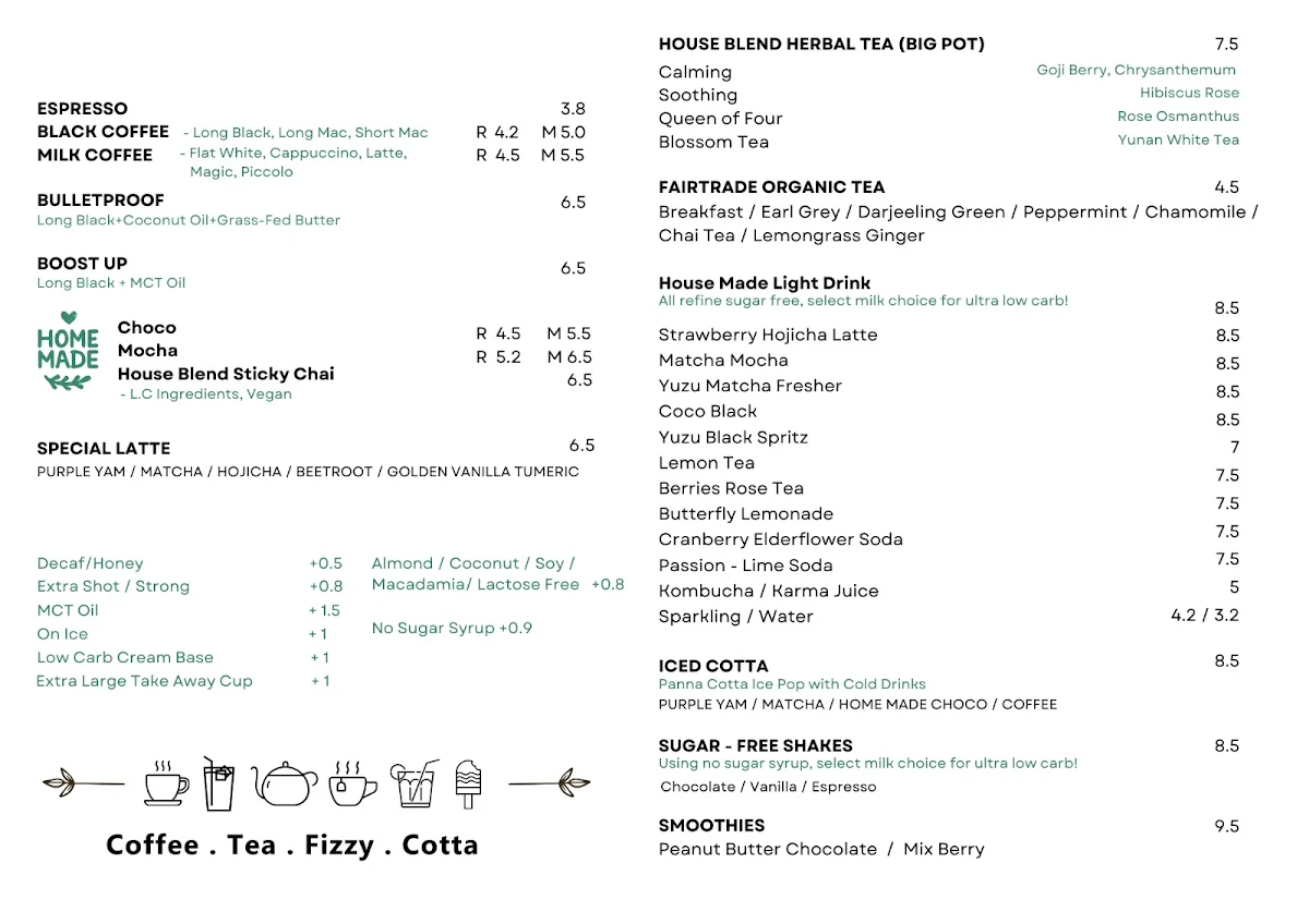 Menu, Regretless - Low Carb Pleasure