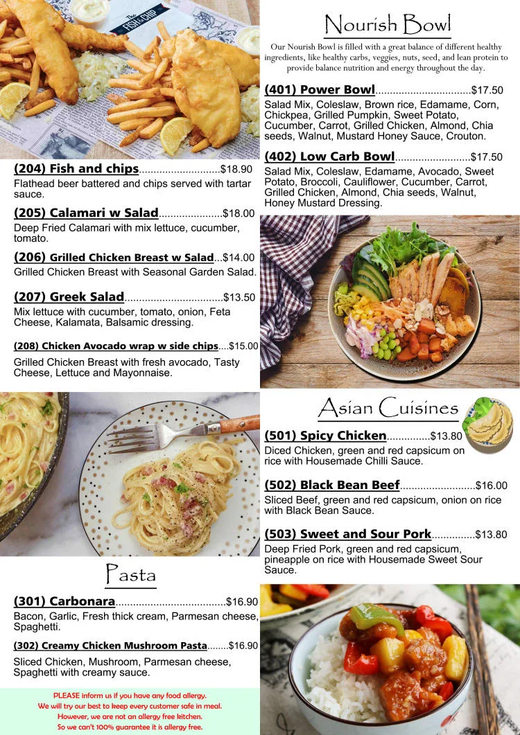Menu, Regretless - Low Carb Pleasure