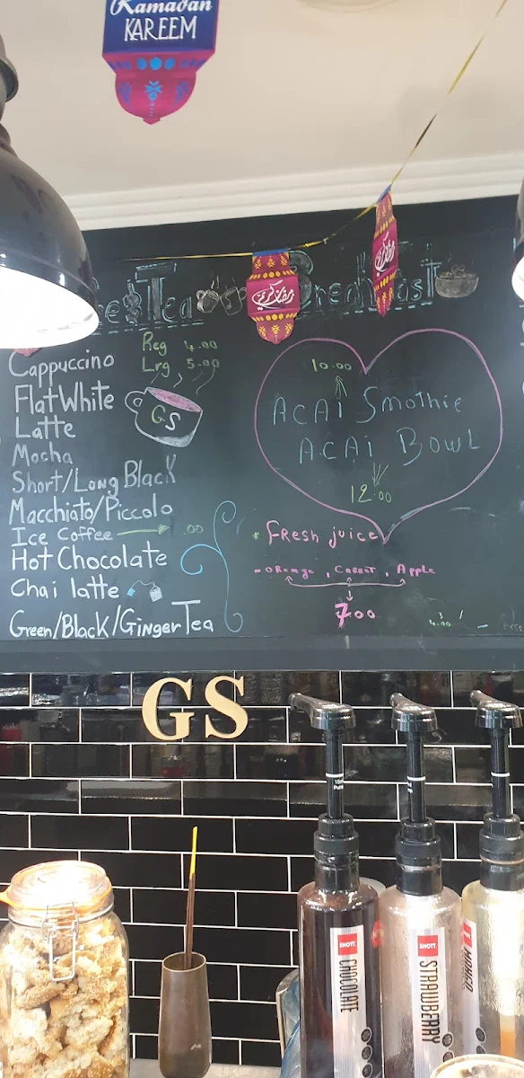 Menu, GS CAFÉ