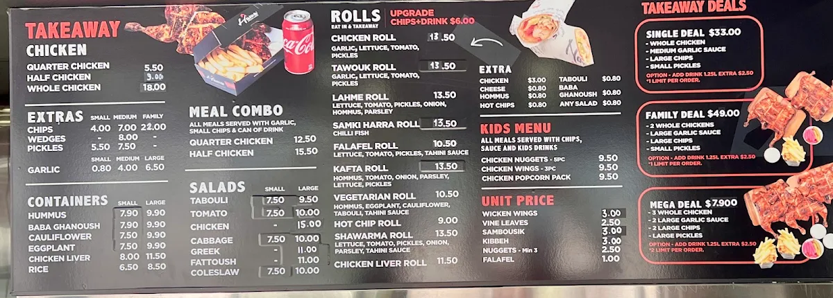 Menu, Hawa Chicken