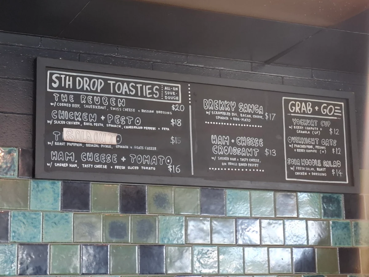Menu, Sth Drop