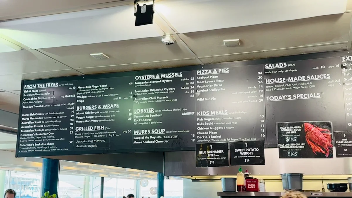 Menu, Mures Lower Deck
