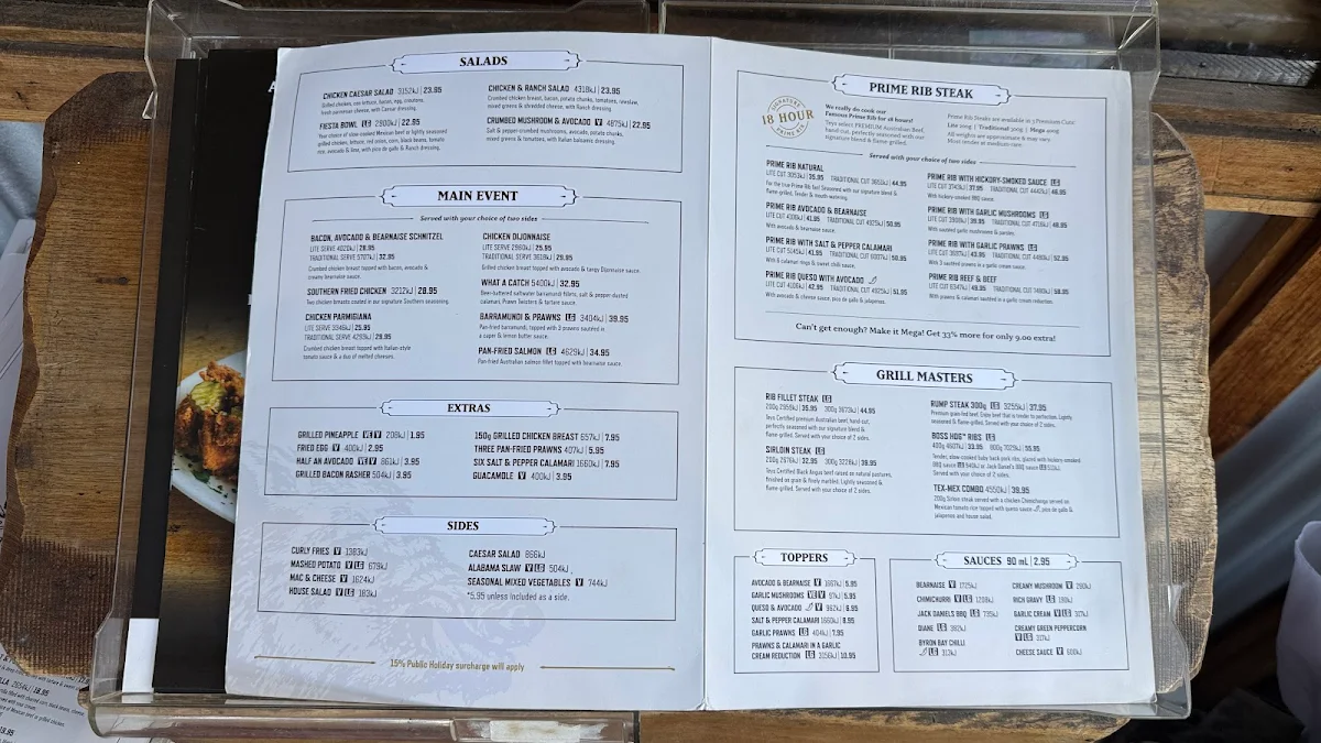 Menu, Mures Lower Deck
