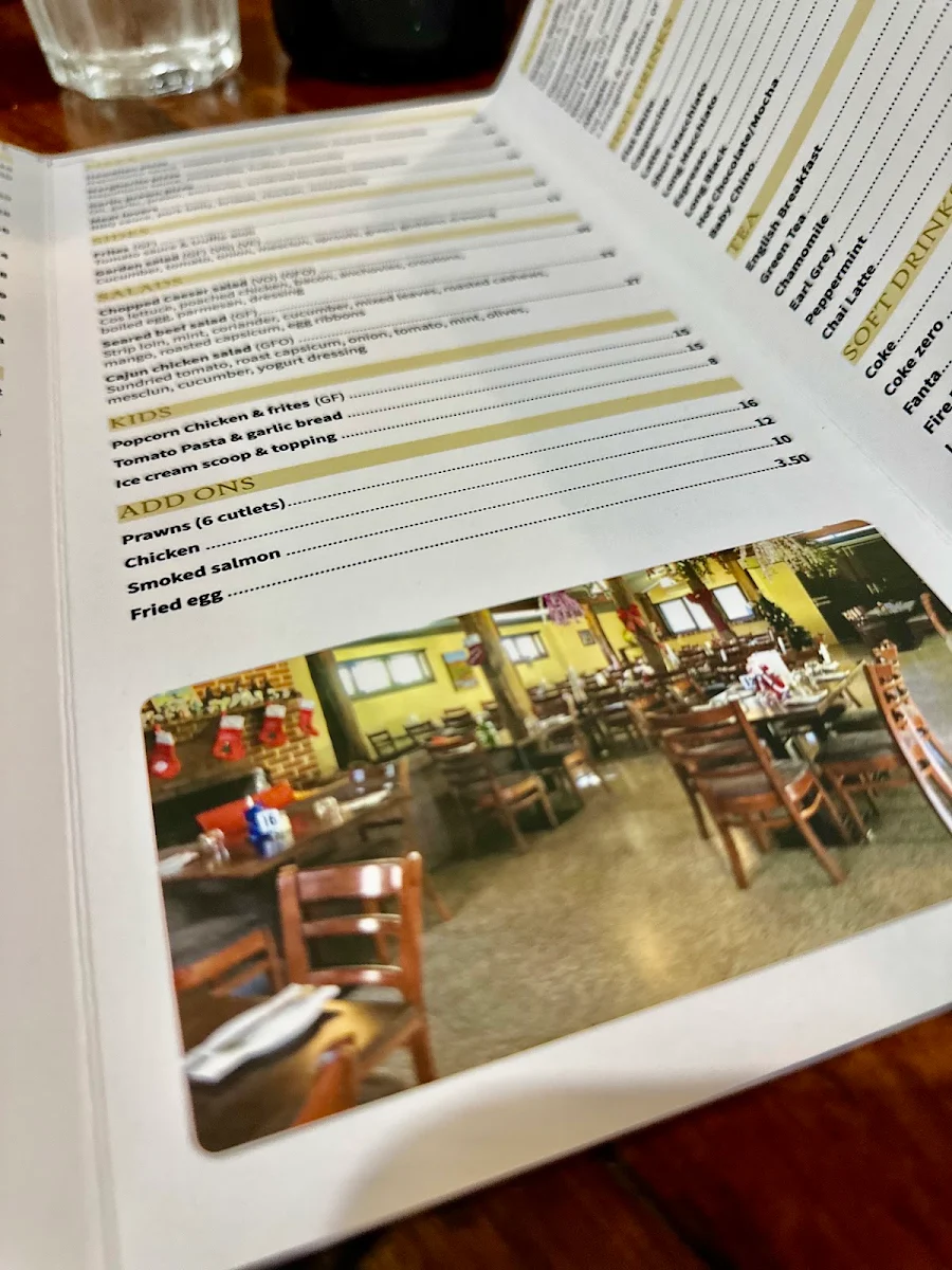 Menu, The Abbey