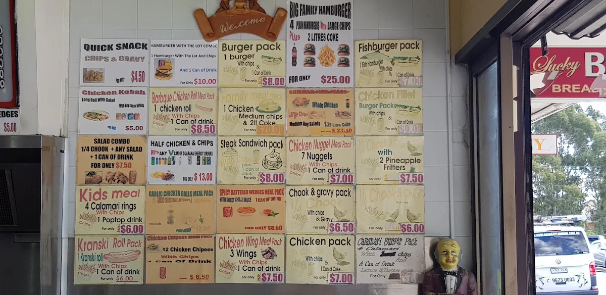 Menu, Latitudes Takeaway Cafe