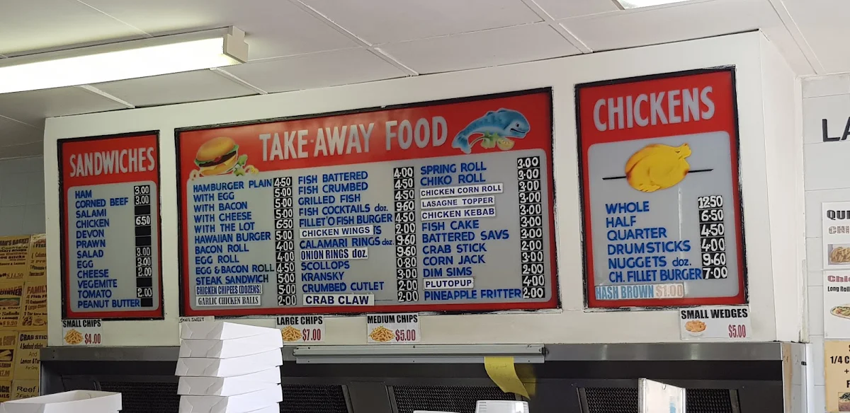 Menu, Latitudes Takeaway Cafe