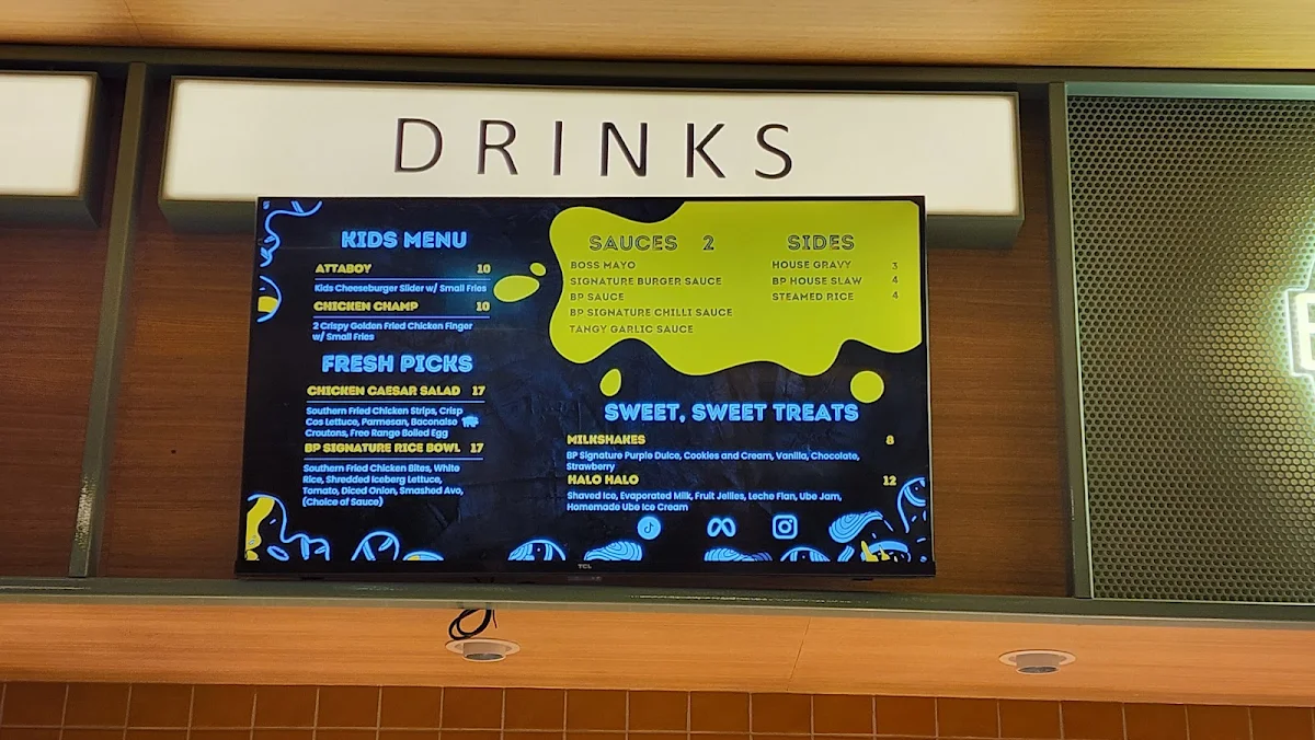 Menu, Burger Point Marsden Park