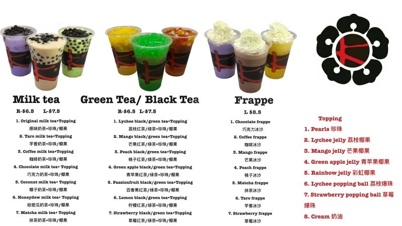 Menu, Sushi Chef K