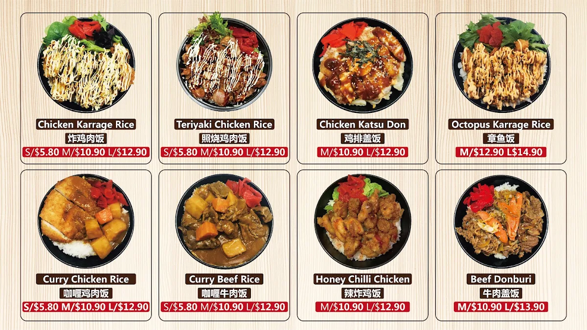 Menu, Sushi Chef K