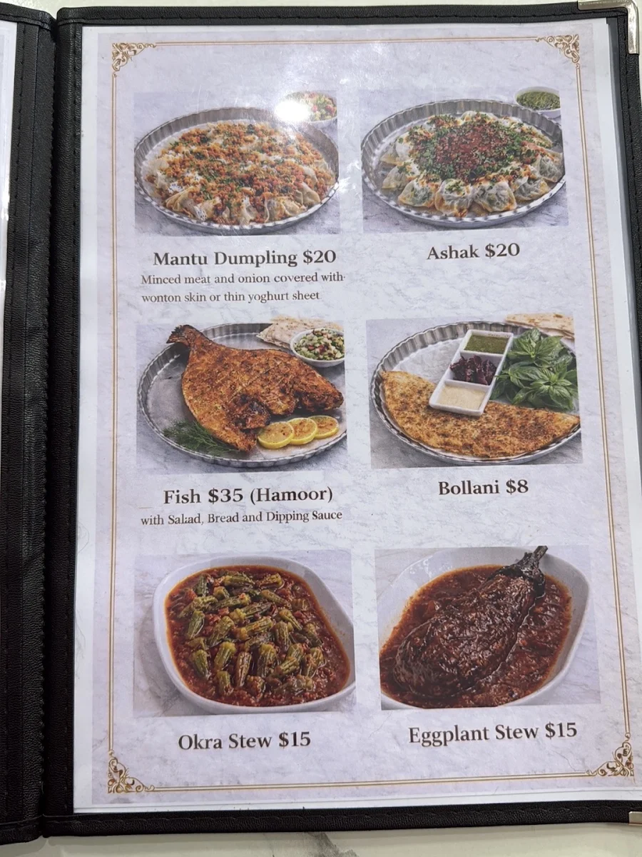 Menu, Charcoal Kebab