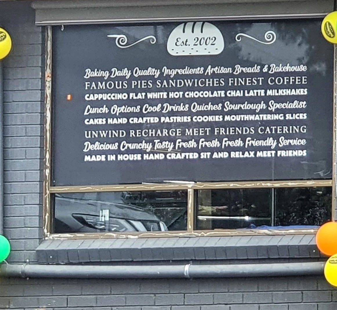 Menu, Bakehouse Cafe (Barralong Rd, Erina)