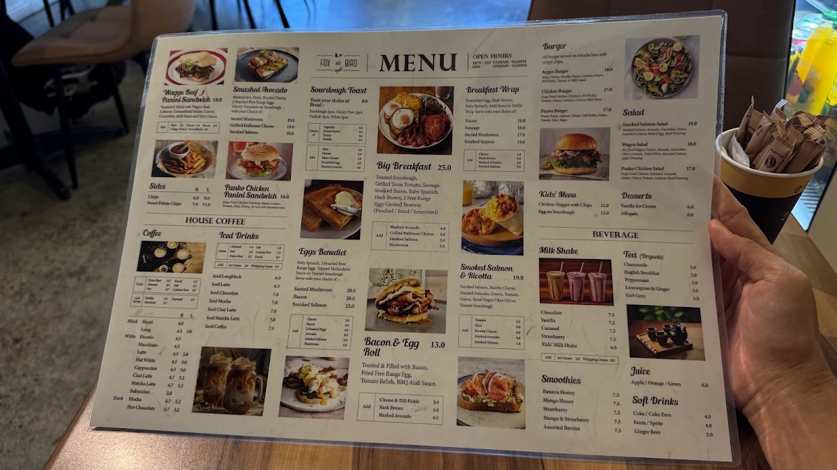 Menu, Kana Sushi East Ryde & Fox and Bird Cafe