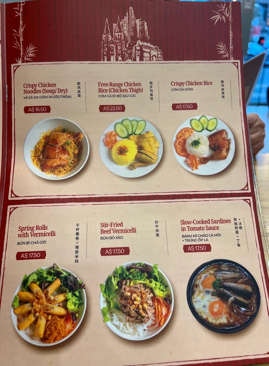 Menu, Pho GANH by TRAN MINH (PHO MINH PASTEUR)