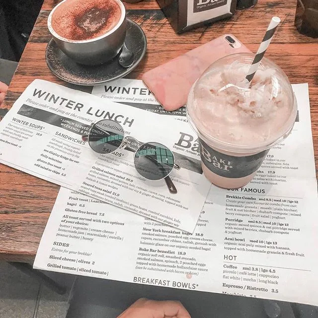 Menu, Bake Bar
